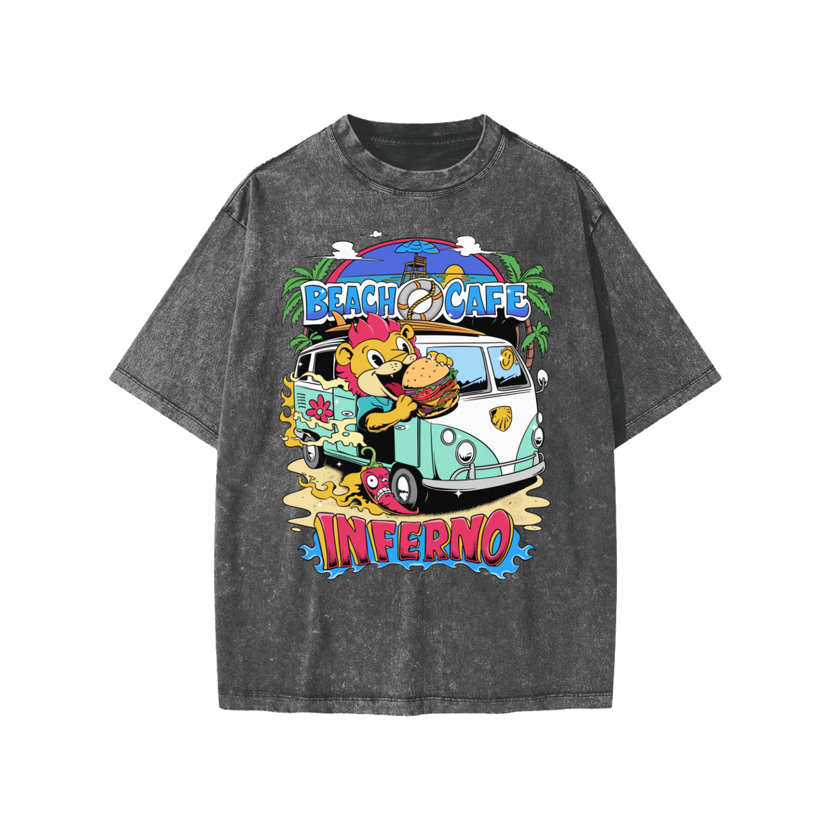 Beach Cafe Snow Washed Kids' T-Shirt