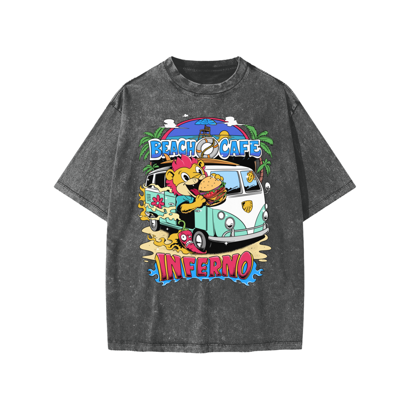 Beach Cafe Snow Washed Kids' T-Shirt