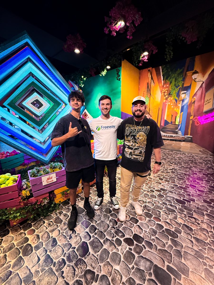 Daniel Suárez with the Vegas Inferno crew