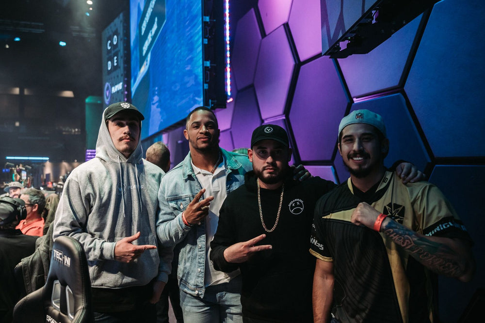 Johnathan Abram with the Vegas Inferno crew
